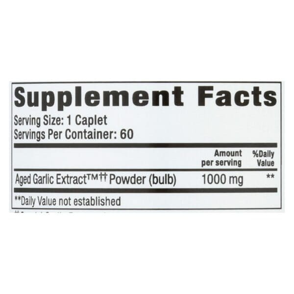 Kyolic - Aged Garlic Extract One Per Day Cardiovascular - 1000 mg - 60 Caplets - Image 3