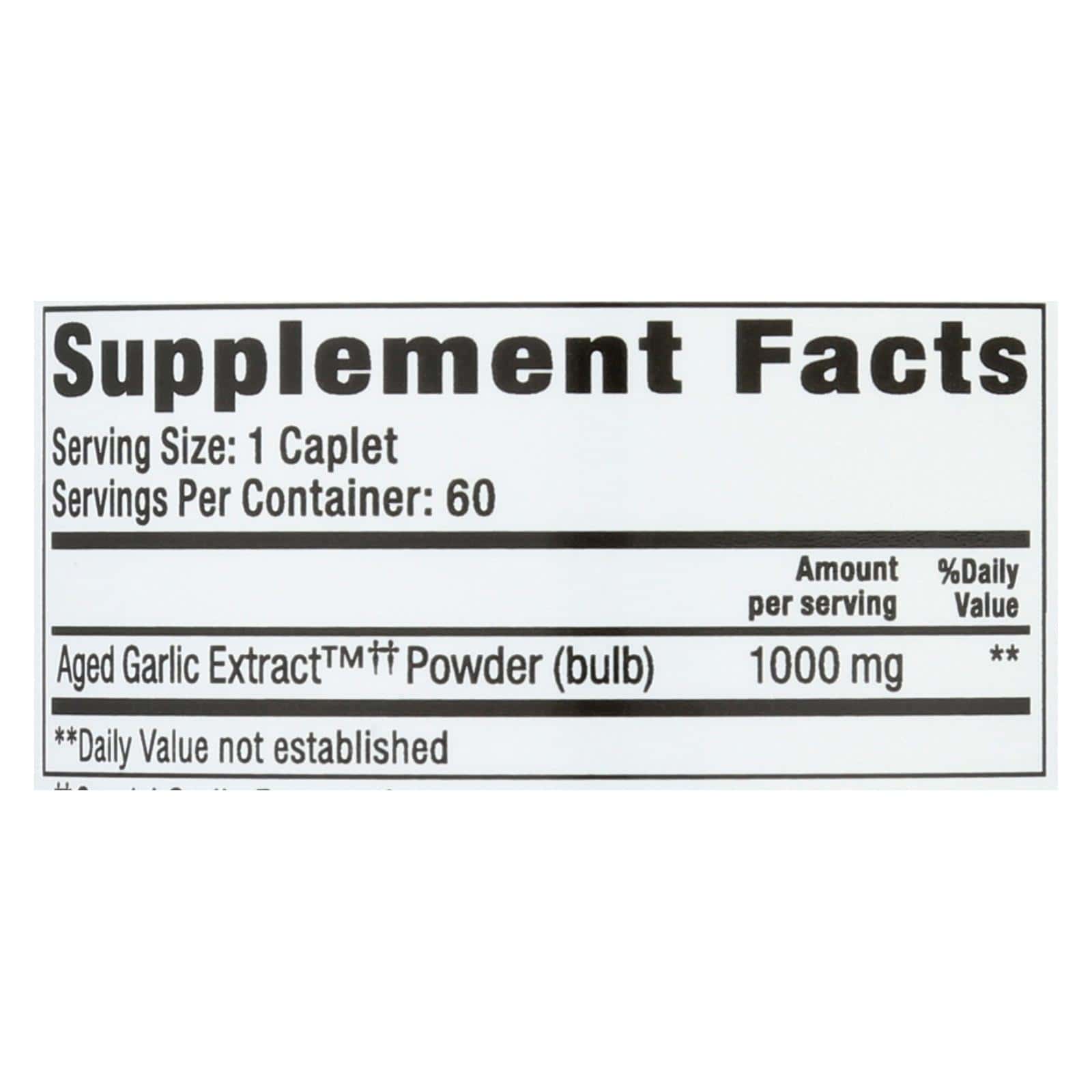 Kyolic - Aged Garlic Extract One Per Day Cardiovascular - 1000 mg - 60 Caplets - Image 3