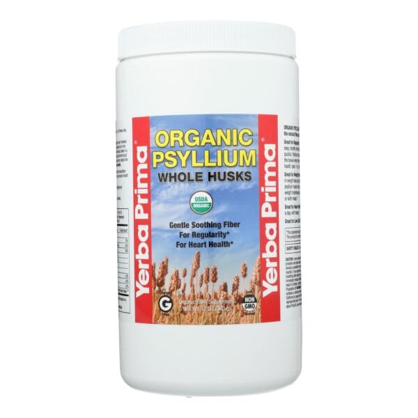 Yerba Prima Organic Psyllium - Whole Husks Supplement - 12 oz. - Image 2