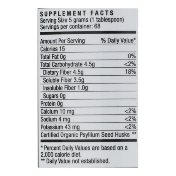 Yerba Prima Organic Psyllium - Whole Husks Supplement - 12 oz. - Image 3