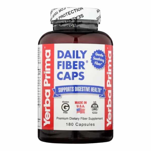 Yerba Prima Daily Fiber Caps - 625 mg - 180 Capsules - Image 2