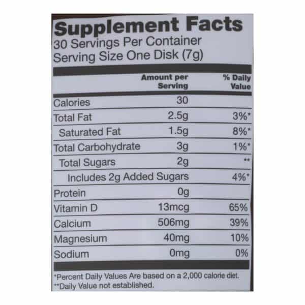 Adora - Chocolate Disk Dark Chocolate Calcium - 1 Each - 30 Count - Image 3