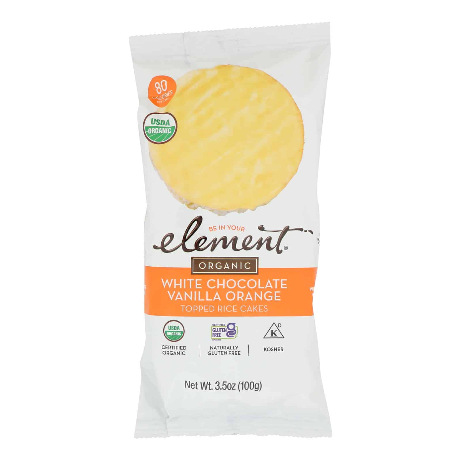Element Organic Dipped Rice Cakes - Vanilla Orange - Case of 6 - 3.5 oz - Image 2