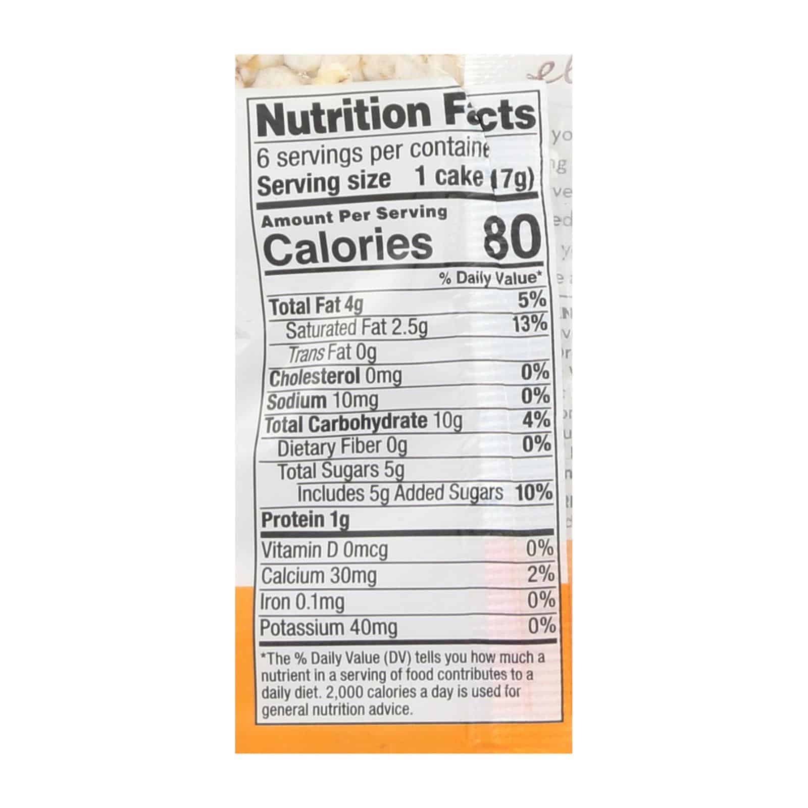 Element Organic Dipped Rice Cakes - Vanilla Orange - Case of 6 - 3.5 oz - Image 3