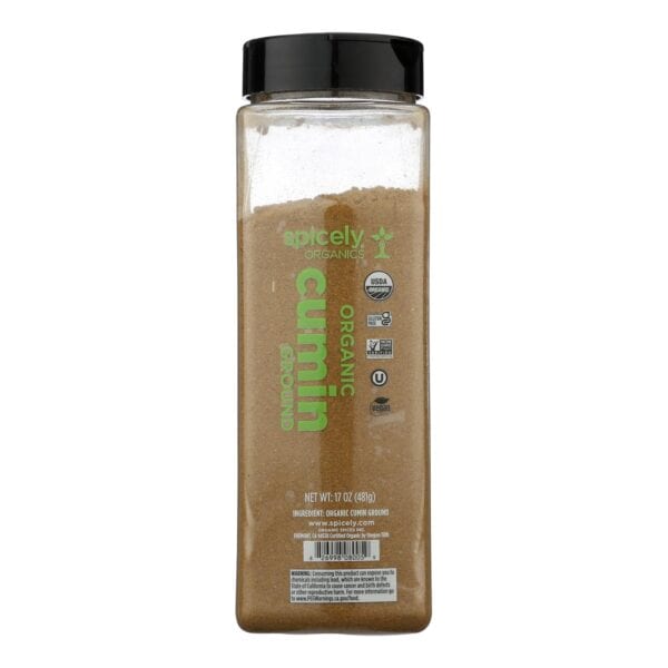 Spicely Organics - Cumin Organic Ground - Case of 2-17 Ounces