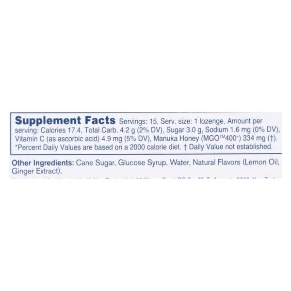 Manuka Health - Loz Honey Mgo 400+lem Ginger - 1 Each 1-15 CT - Image 3
