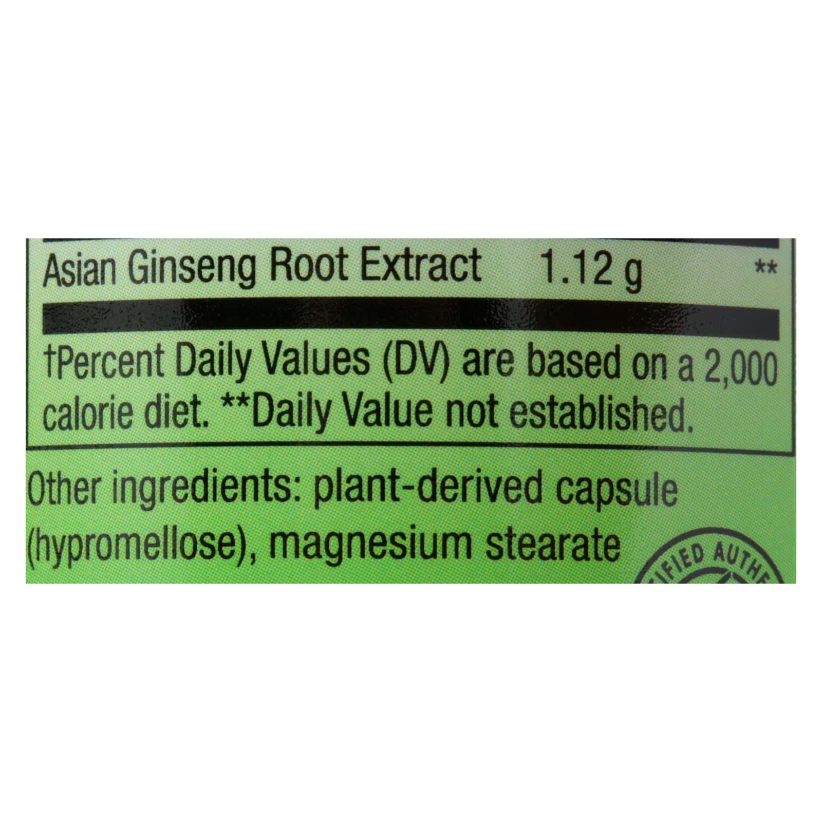 Nature's Way - Korean Ginseng Root - 50 Capsules - Image 3