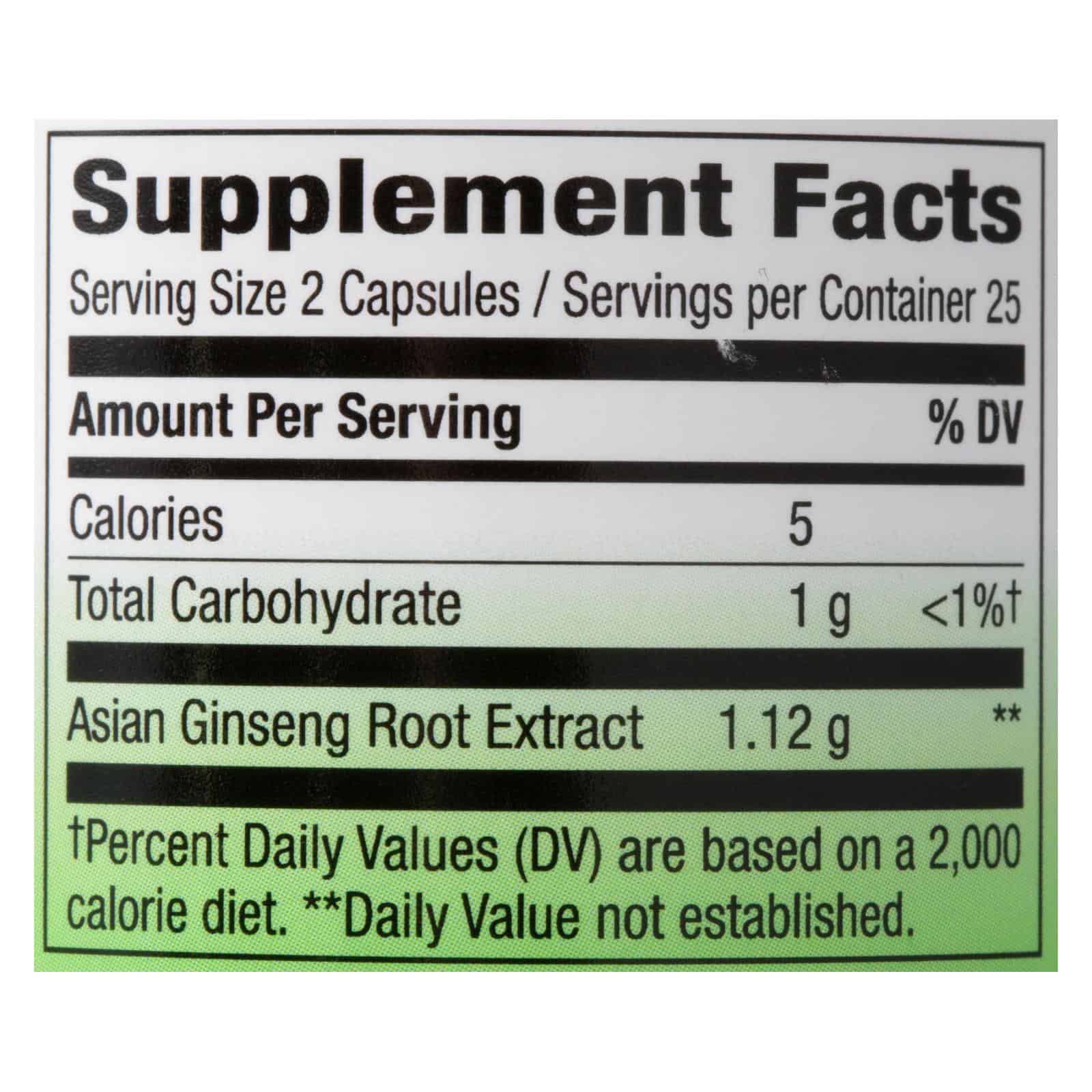 Nature's Way - Korean Ginseng Root - 50 Capsules