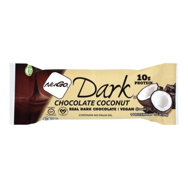 Nugo Nutrition Bar - Nugo Dark - Chocolate Coconut - 1.76 oz - 1 Case - Image 2