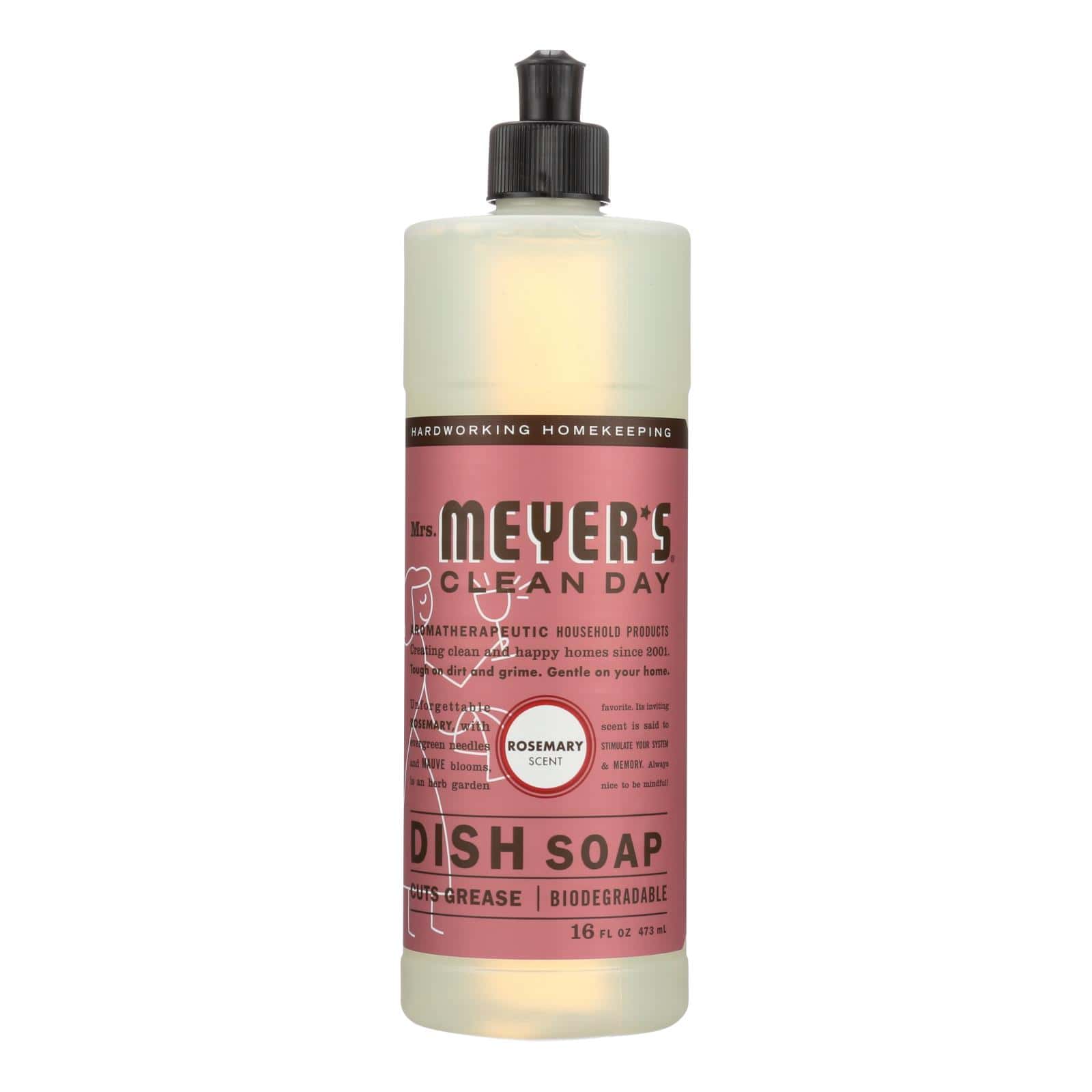 Mrs. Meyer's Clean Day - Liquid Dish Soap - Rosemary - Case of 6 - 16 oz - Image 2
