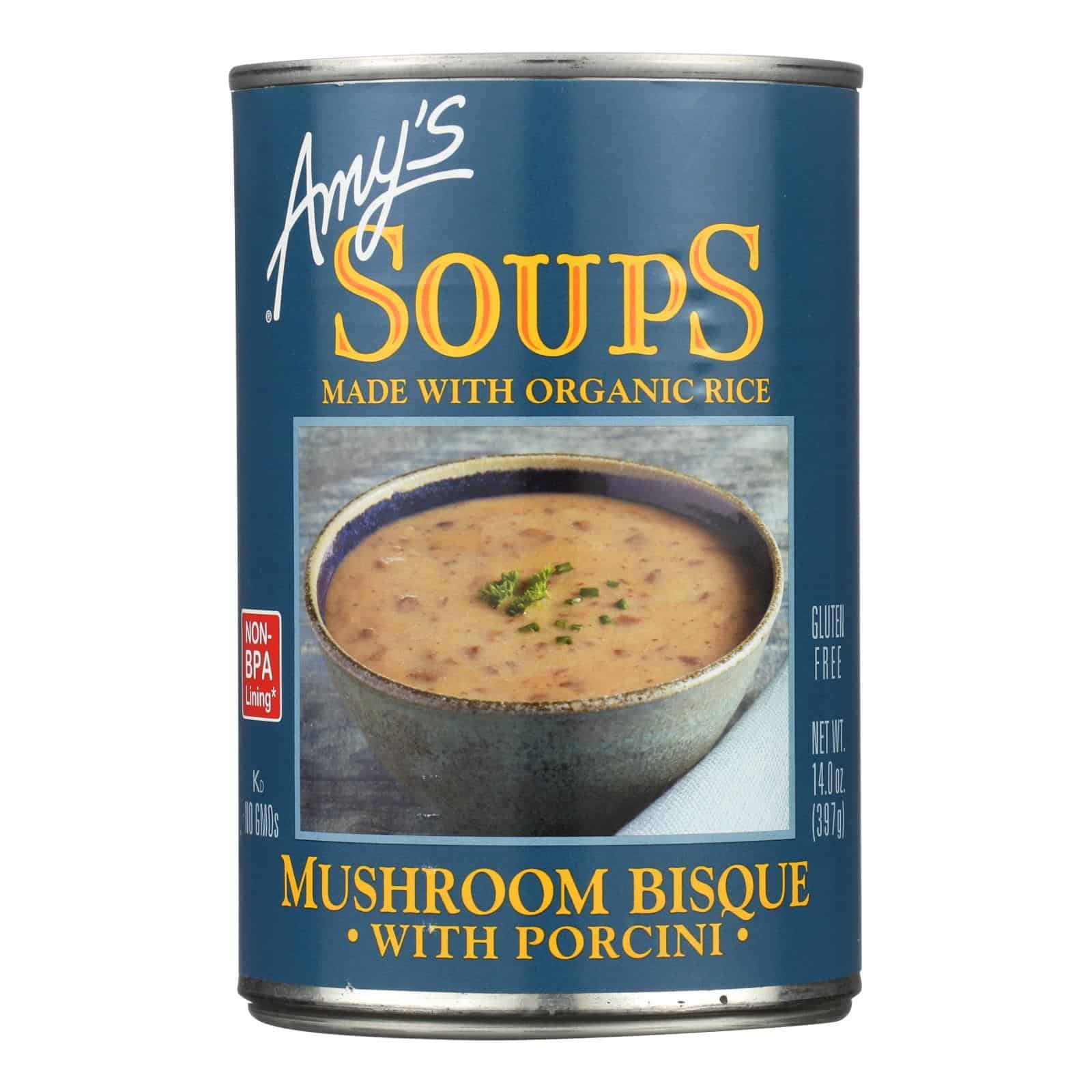 Amy's - Mushroom Bisque with Porcini - Case of 12 - 14 oz - Image 2