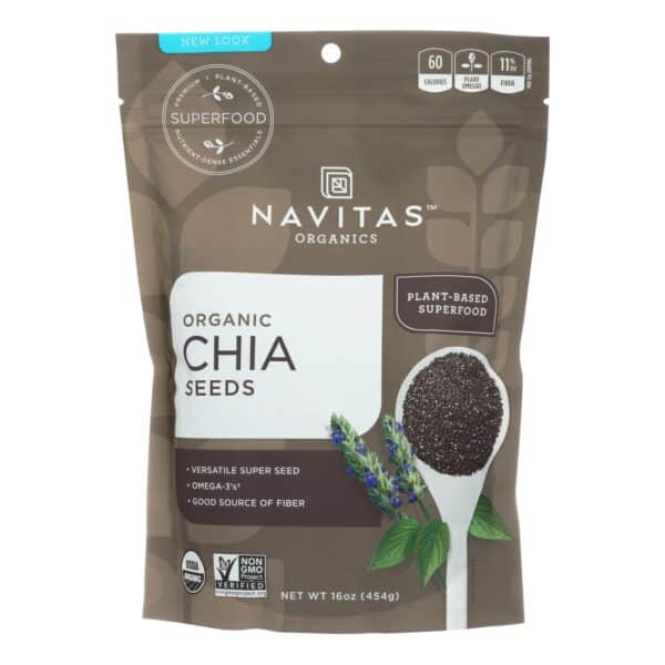 Navitas Naturals Chia Seeds - Organic - Raw - 16 oz - case of 6 - Image 2