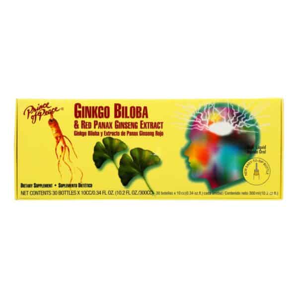 Prince of Peace Ginkgo Biloba and Red Panax Ginseng Extract - 1 Vial - Image 3