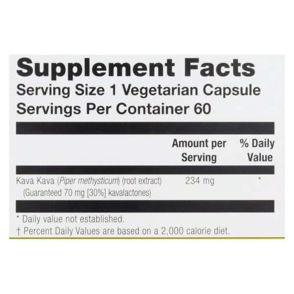 Natural Balance Kava Kava Root Extract - 60 Vegetarian Capsules - Image 3