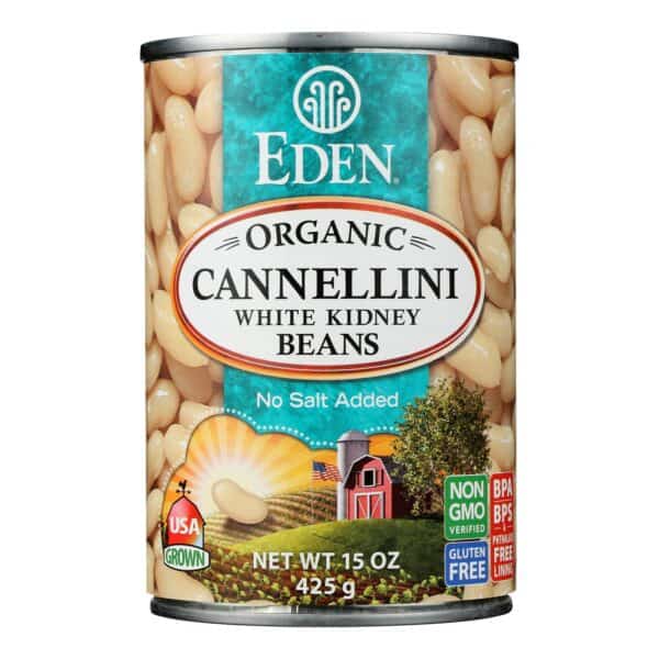 Eden Foods Organic Cannellini White Kidney Beans - Case of 12 - 15 oz. - Image 2