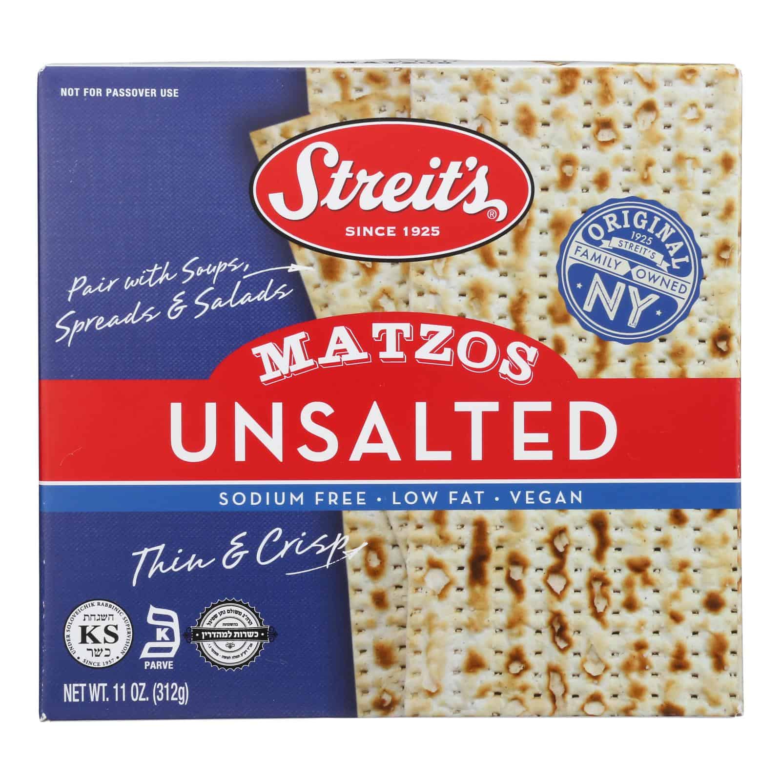 Streit's Matzo - Unsalted - Case of 12 - 11 oz - Image 2