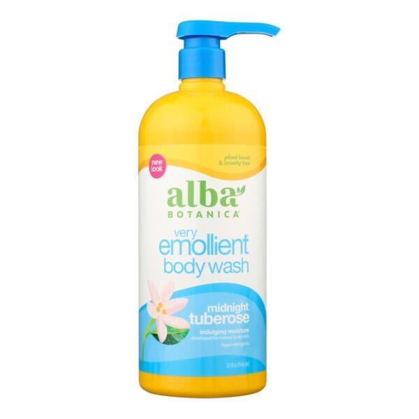 Alba Botanica - Very Emollient Bath and Shower Gel - Midnight Tuberose - 32 fl oz - Image 2