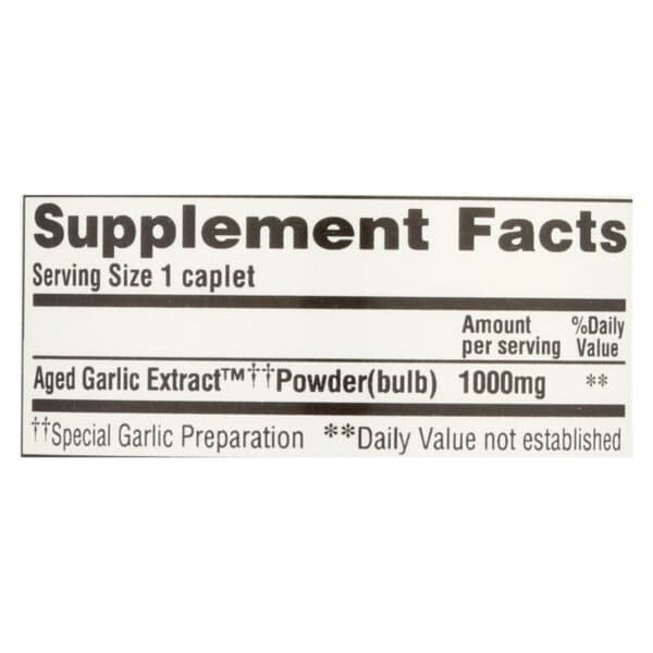 Kyolic - Aged Garlic Extract One Per Day Cardiovascular - 1000 mg - 30 Caplets - Image 3
