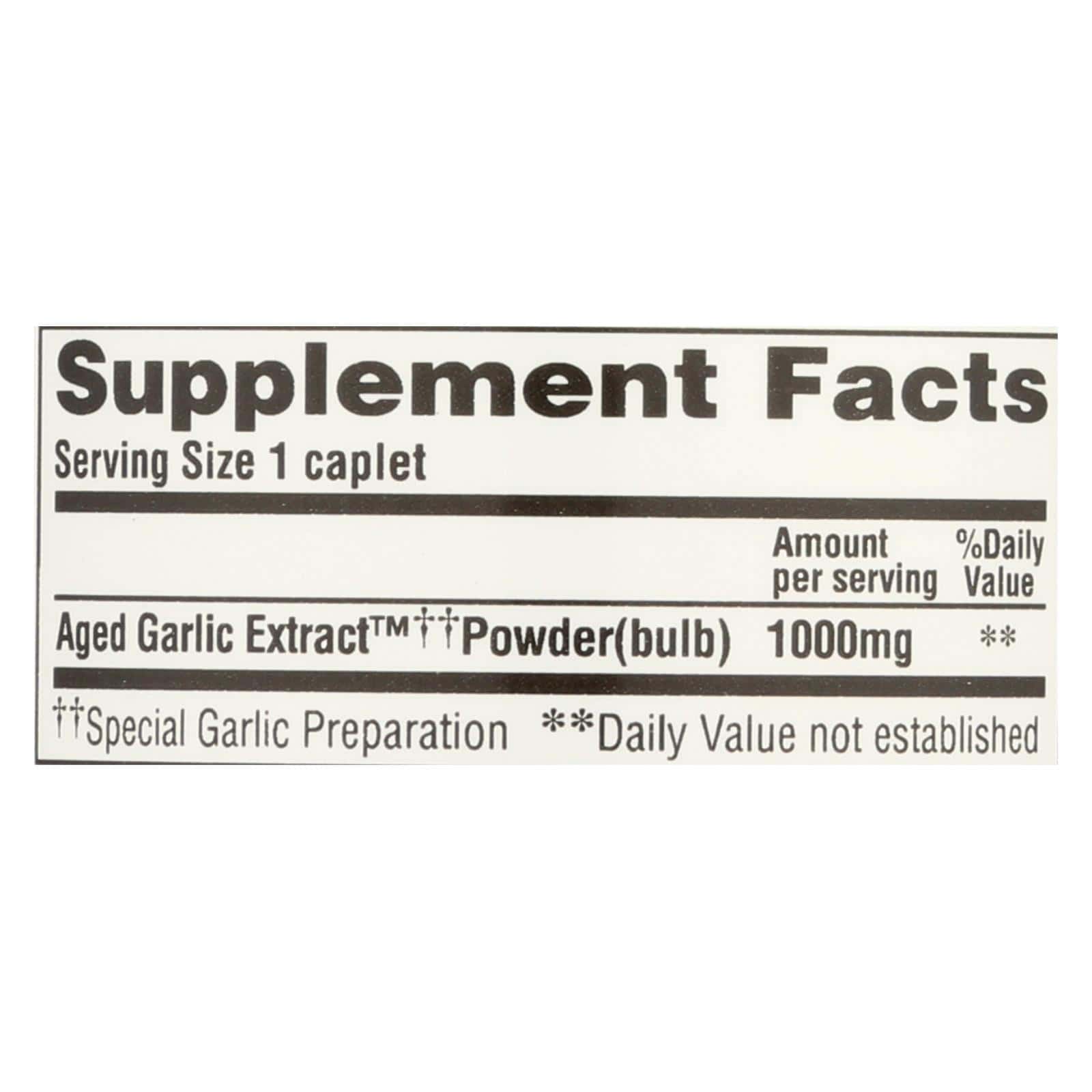 Kyolic - Aged Garlic Extract One Per Day Cardiovascular - 1000 mg - 30 Caplets - Image 3