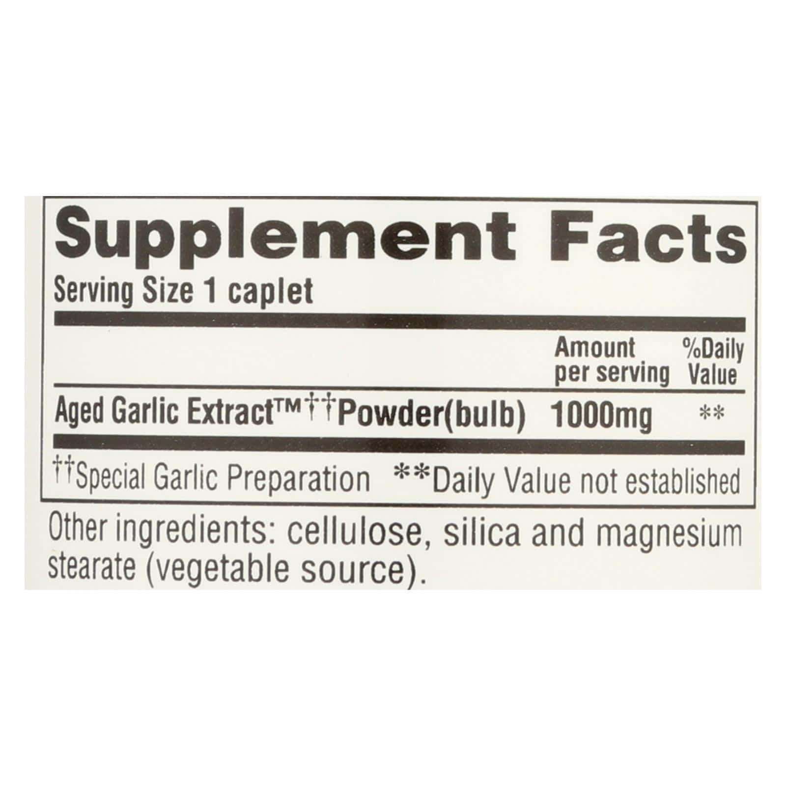 Kyolic - Aged Garlic Extract One Per Day Cardiovascular - 1000 mg - 30 Caplets