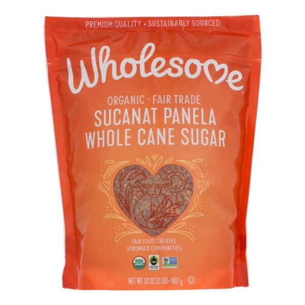Wholesome Sweeteners Dehydrated Cane Juice - Organic - Sucanat - 2 lbs - case of 12