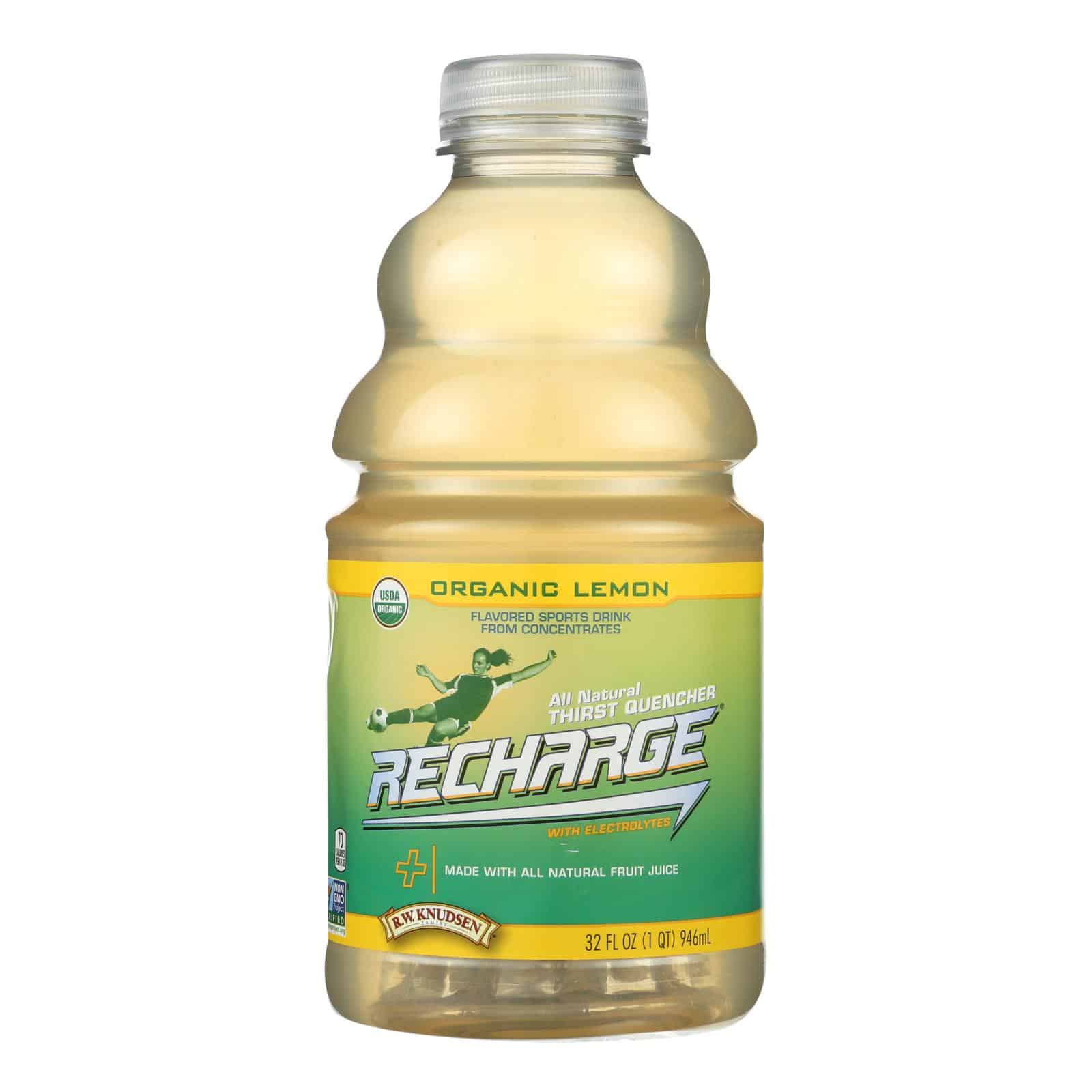 Rw Knudsen Pet Recharge Organic Lemon Juice - Case of 6 - 32 FZ - Image 3