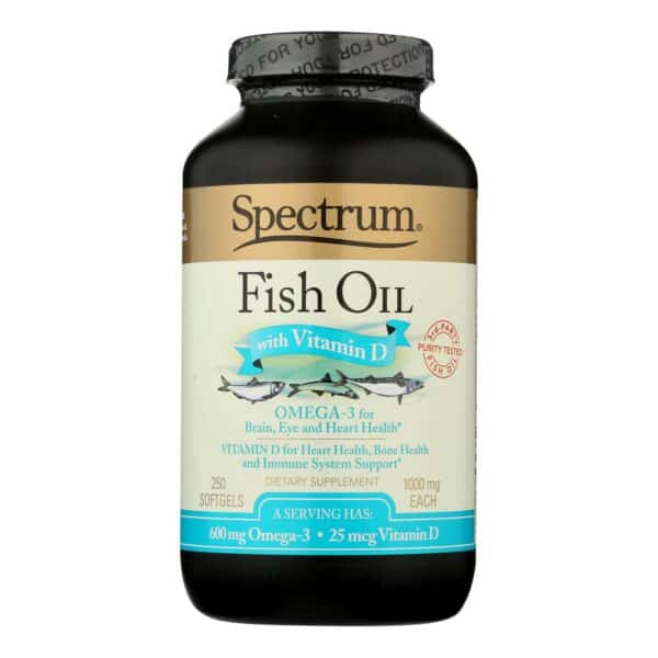 Spectrum Essentials Omega-3 Fish Oil With Vitamin D Dietary Supplement  - 1 Each - 250 SGEL