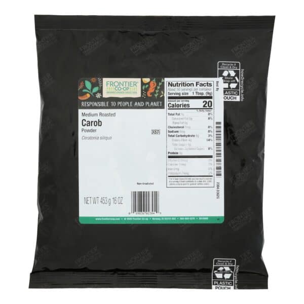 Frontier Herb Carob Powder Med Roasted - Single Bulk Item - 1LB