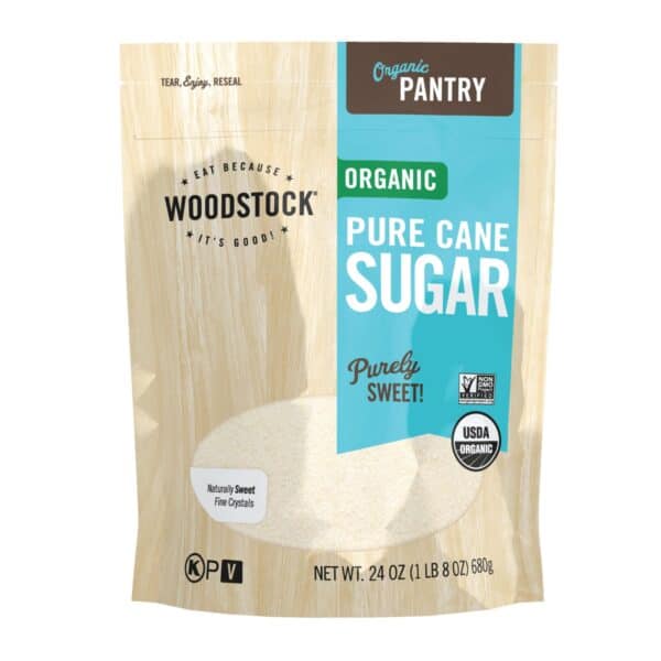 Woodstock Organic Pure Cane Sugar - Case of 12 - 24 OZ - Image 2