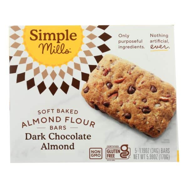 Simple Mills - Bar Sft Baked Dark Chocolate Almond - Case of 6 - 5.99 OZ - Image 3