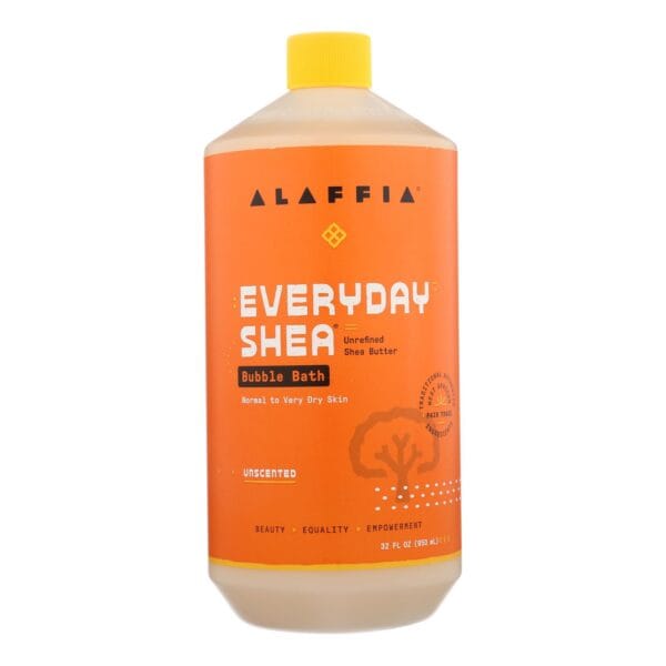 Alaffia Everyday Shea Moisturizing Unscented Bubble Bath  - 1 Each - 32 FZ - Image 2