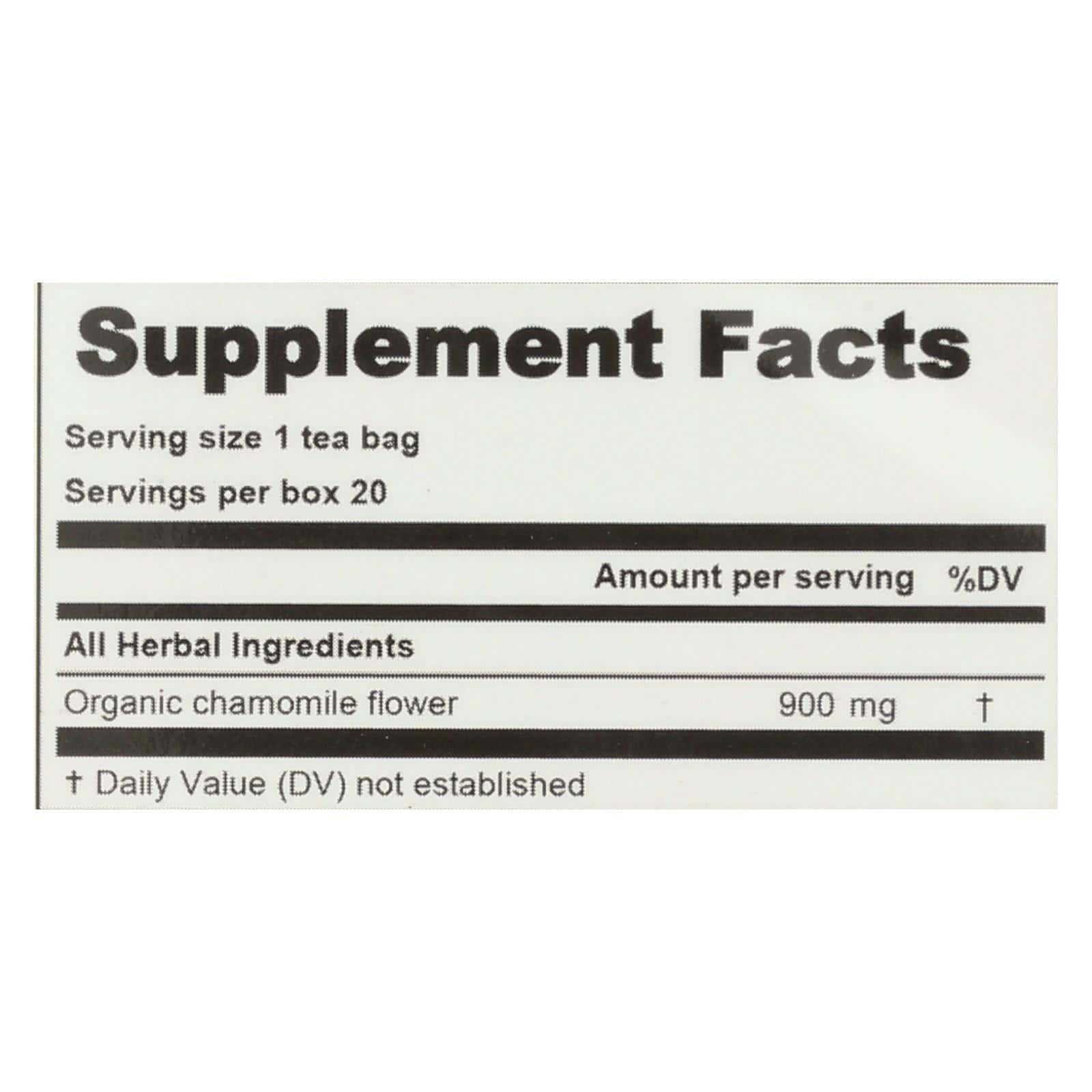 Lifestyle Awareness Herbal Tea - Organic Chamomile - Case of 6 - 20 Bags - Image 2