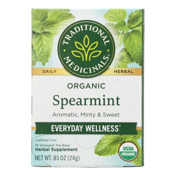 Traditional Medicinals Organic Tea - Spearmint 16 Bags - Image 2