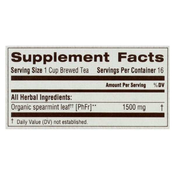 Traditional Medicinals Organic Tea - Spearmint 16 Bags - Image 3