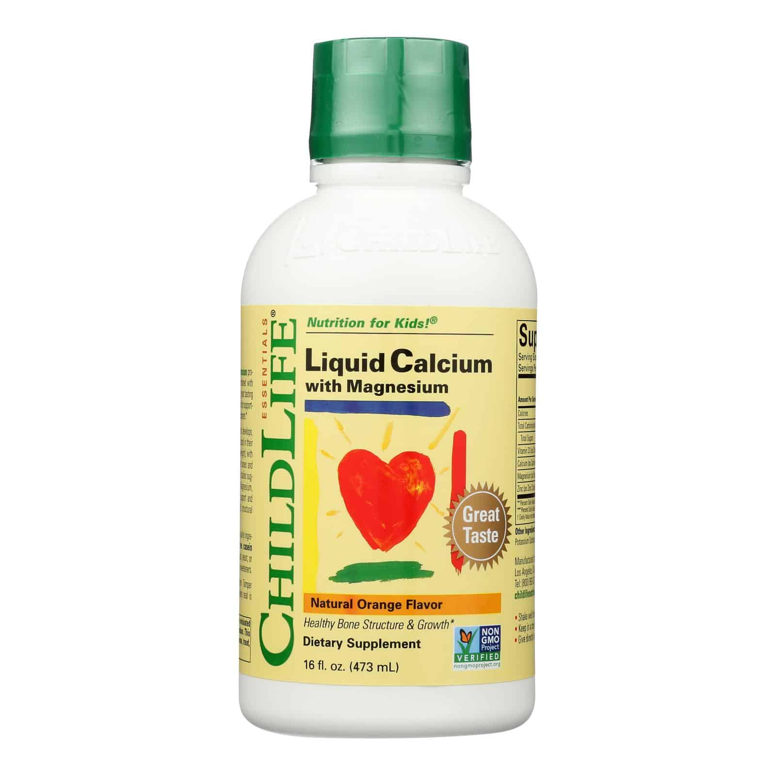 Childlife Liquid Calcium with Magnesium Natural Orange - 16 fl oz - Image 2
