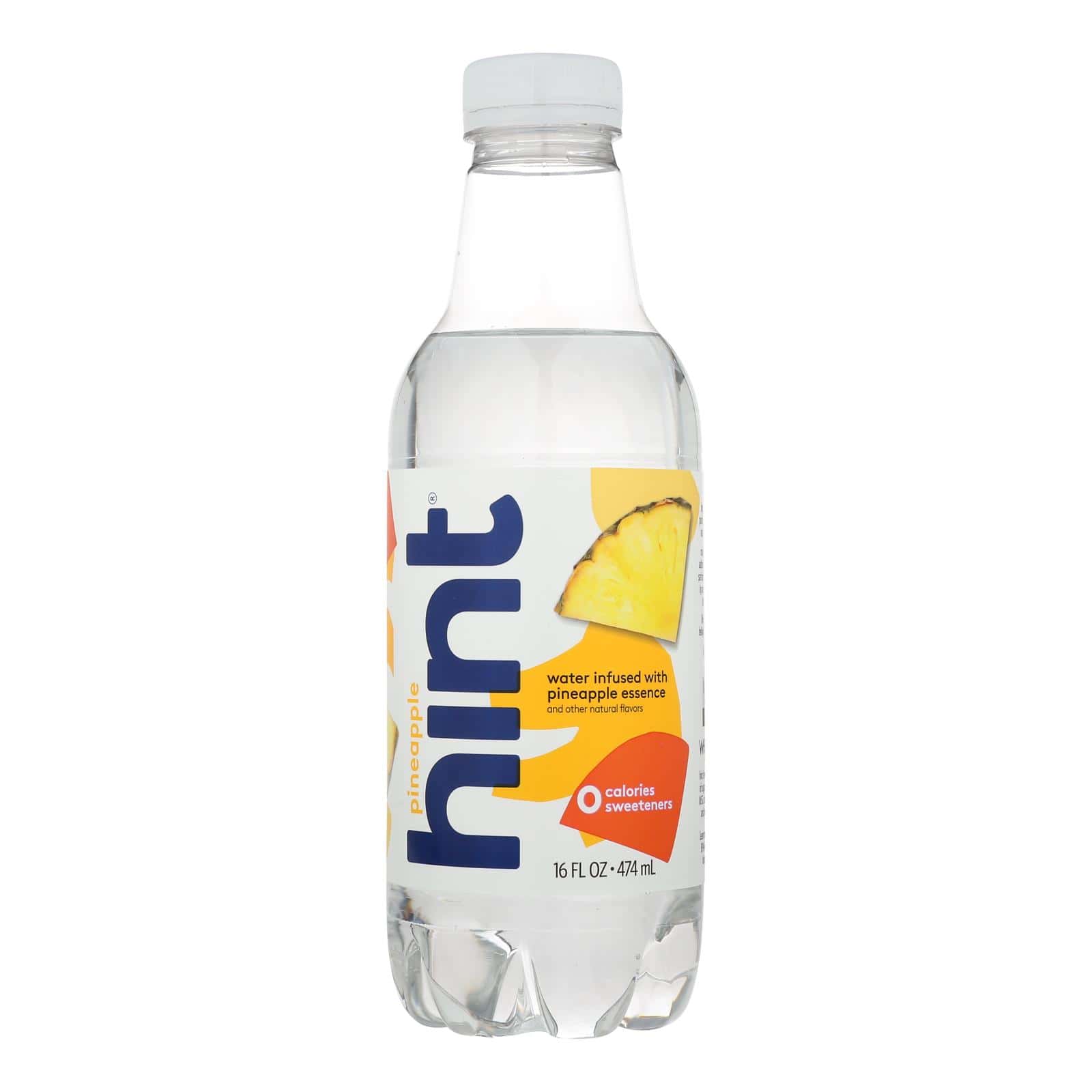 Hint Pineapple Water - Pineapple Unsweetened - Case of 12 - 16 Fl oz.