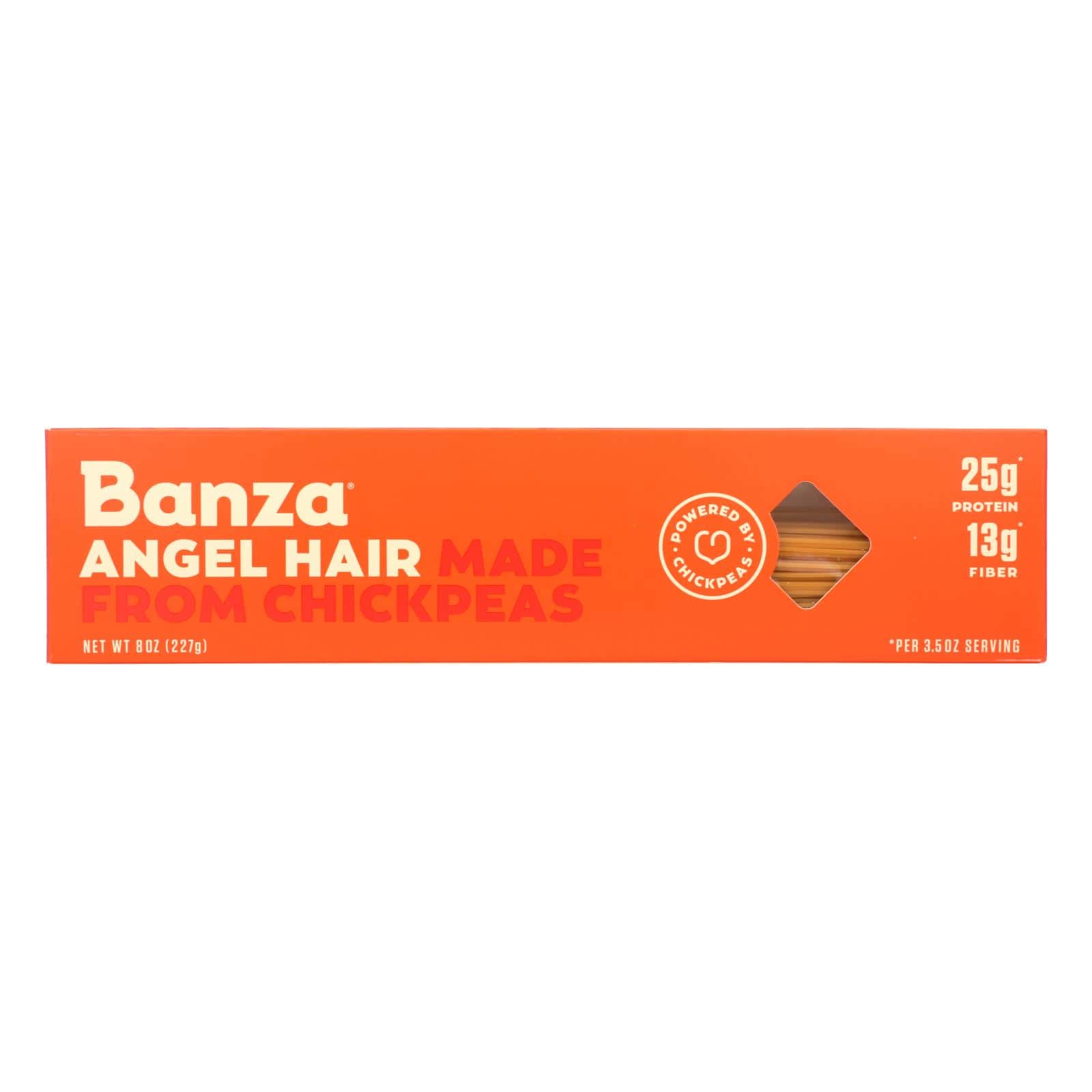 Banza Angel Hair Chickpea Pasta  - Case of 12 - 8 OZ - Image 3