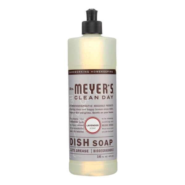 Mrs. Meyer's Clean Day - Liquid Dish Soap - Lavender - Case of 6 - 16 oz