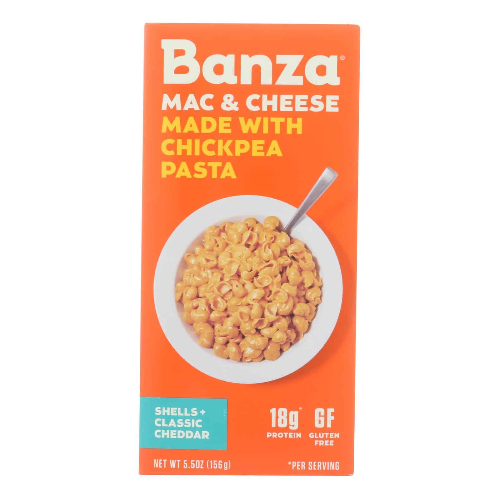Banza - Chickpea Pasta Mac and Cheese - Shells and Classic Cheddar - Case of 6 - 5.5 oz. - Image 3
