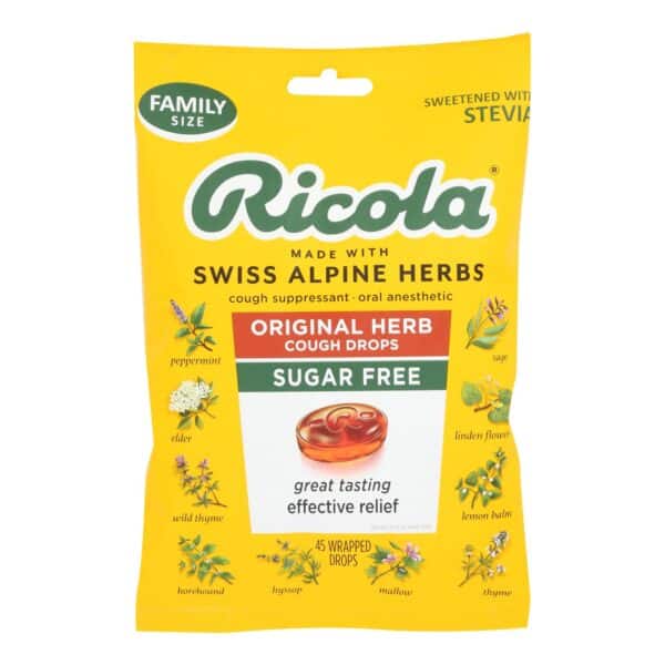 Ricola - Cghdrop Mnthrb Sugar Free W/stvia - Case of 6 - 45 CT - Image 2