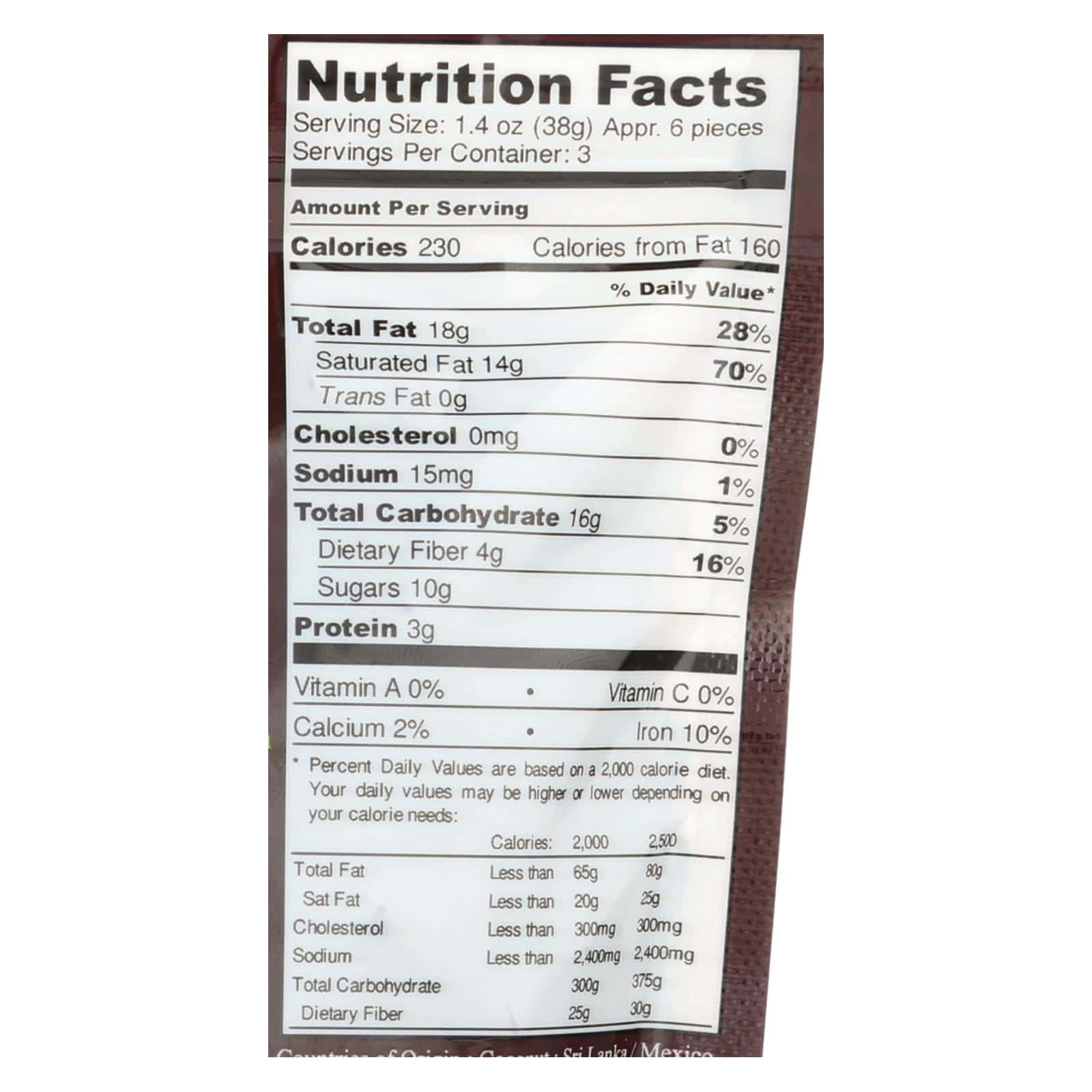 Next Organics Dark Chocolate - Coconut - Case of 6 - 4 oz. - Image 2