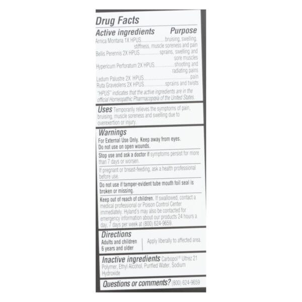 Hylands Homeopathic - Muscle Thrpy Gel W/arnica - 1 Each - 2.5 OZ - Image 3