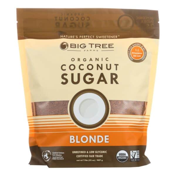 Big Tree Farms Organic Coconut Sugar - Blonde - Case of 6 - 32 oz. - Image 3
