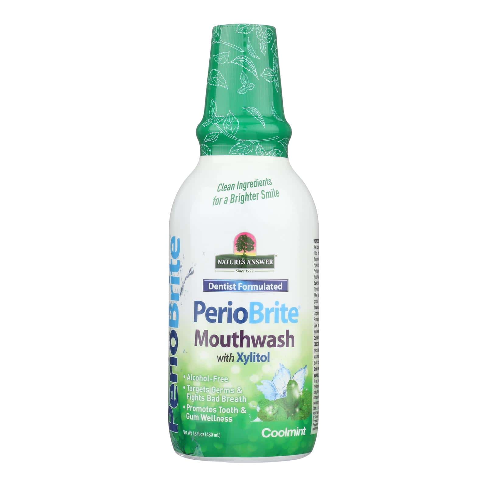 Nature's Answer - PerioWash Mouthwash Alcohol-Free Cool Mint - 16 fl oz