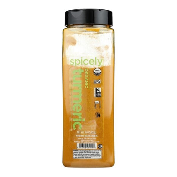 Spicely Organics - Turmeric Organic - Case of 2-16 ounces