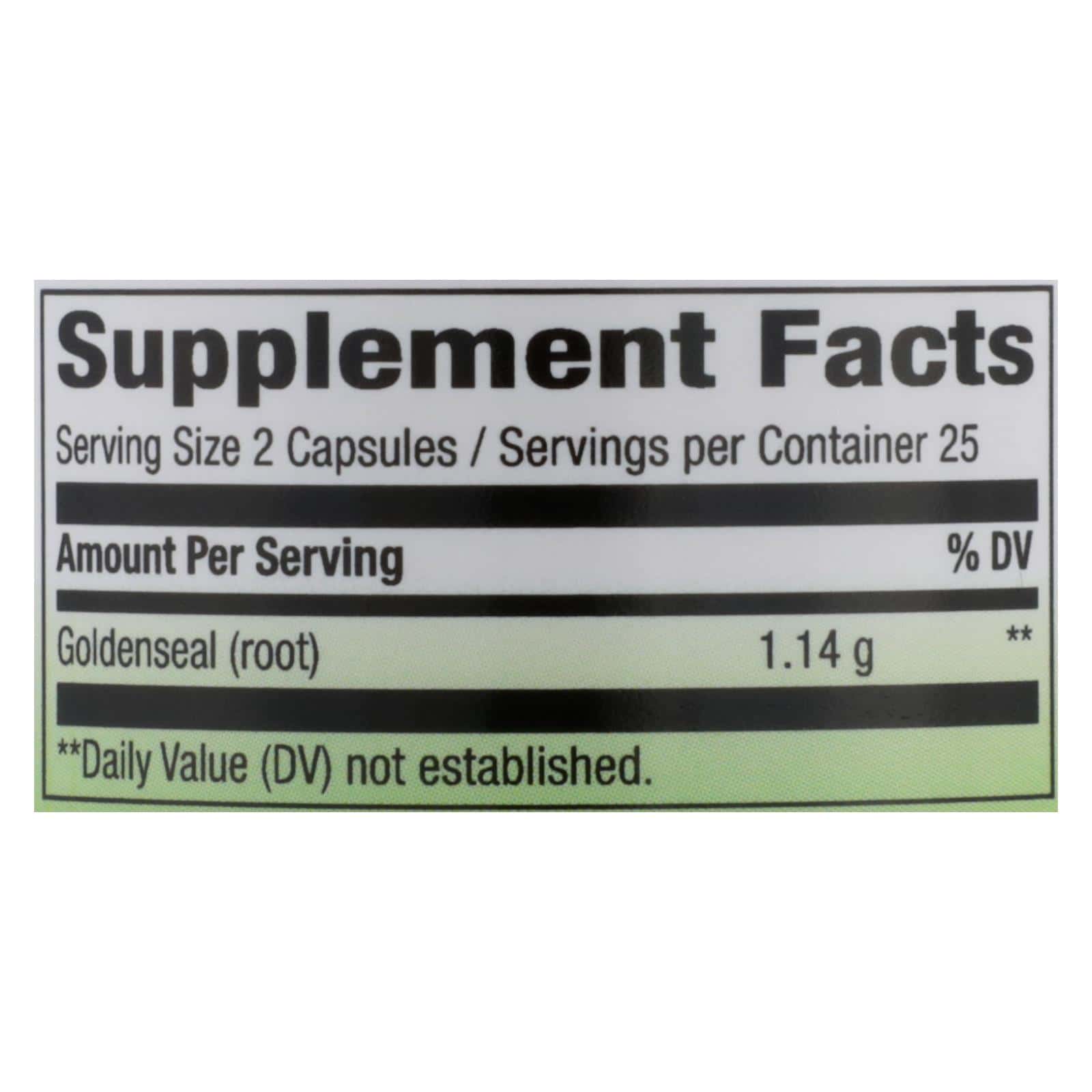 Nature's Way - Goldenseal Root - 50 Capsules - Image 2
