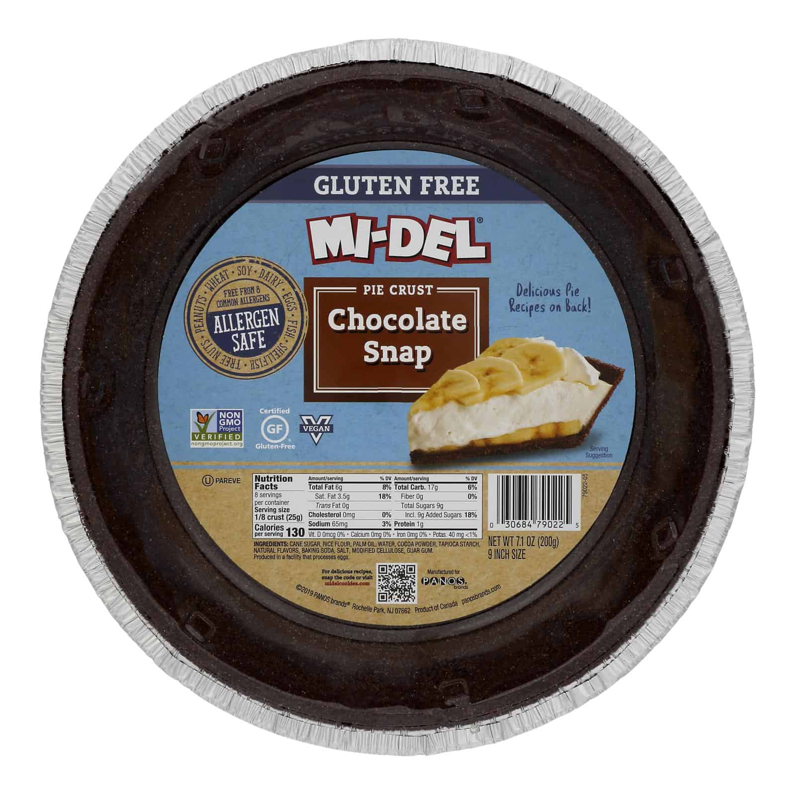 Midel Gluten Free Chocolate Snaps - Pie Crust - Case of 12 - 7.1 oz. - Image 3