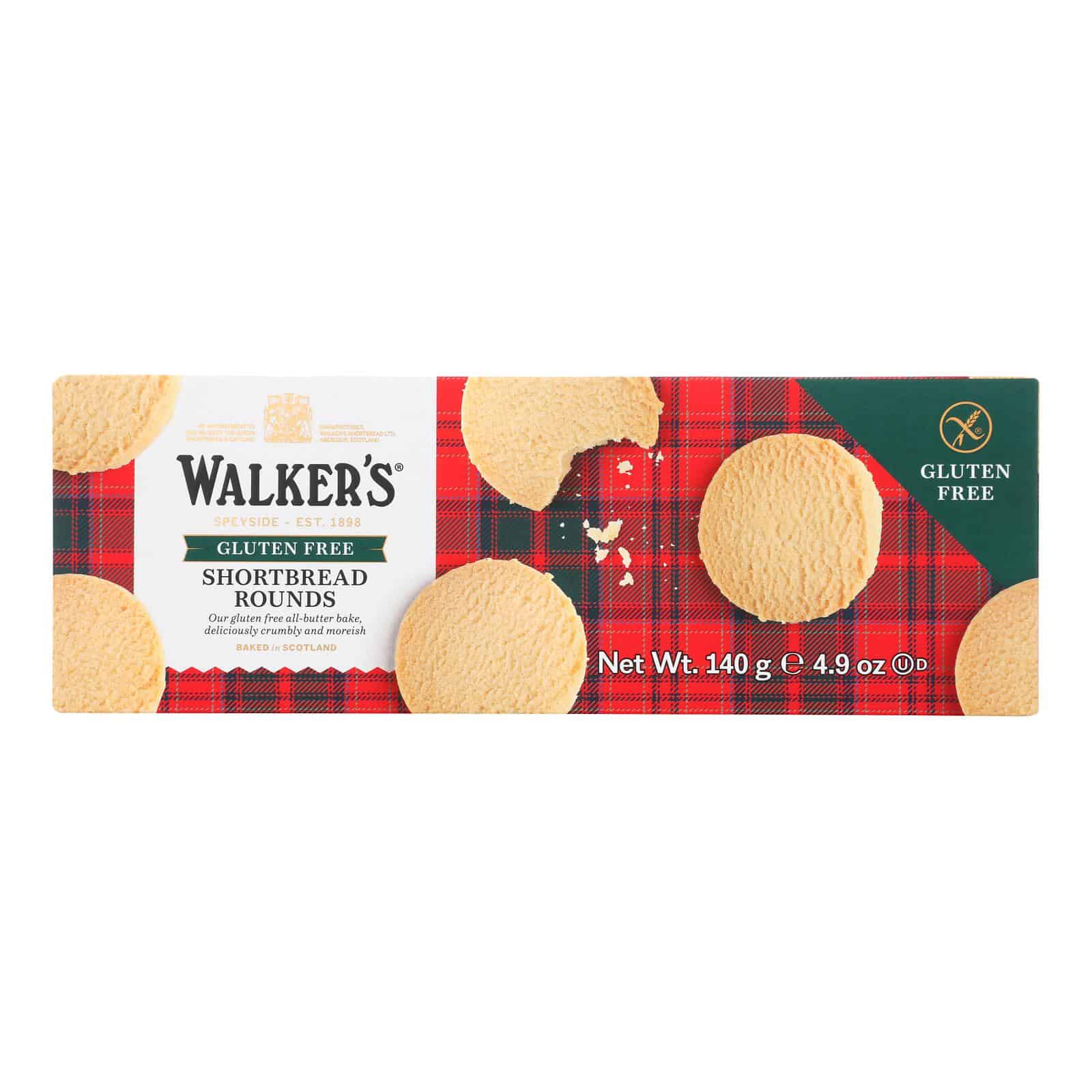 Walkers Shortbread Short Bread Cookies - Round - Case of 6 - 4.9 oz.