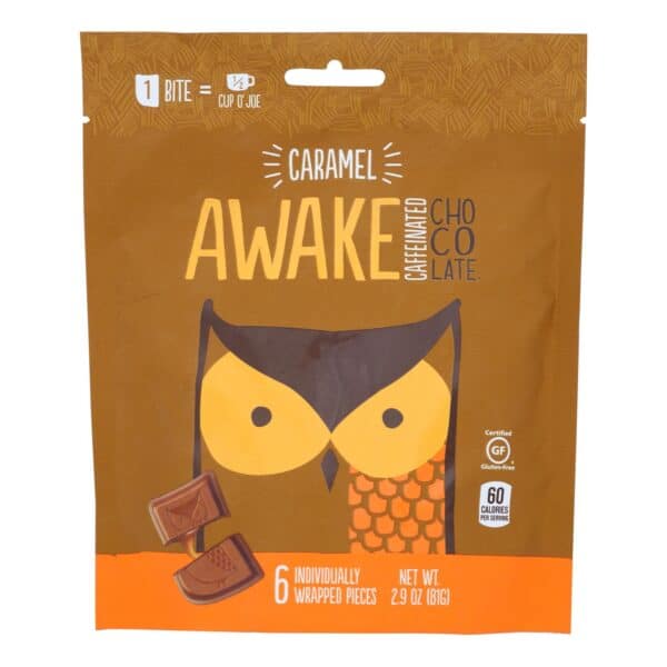 Awake Chocolate - Bag Milk Choco Caramel - Case of 10-2.9 OZ - Image 2