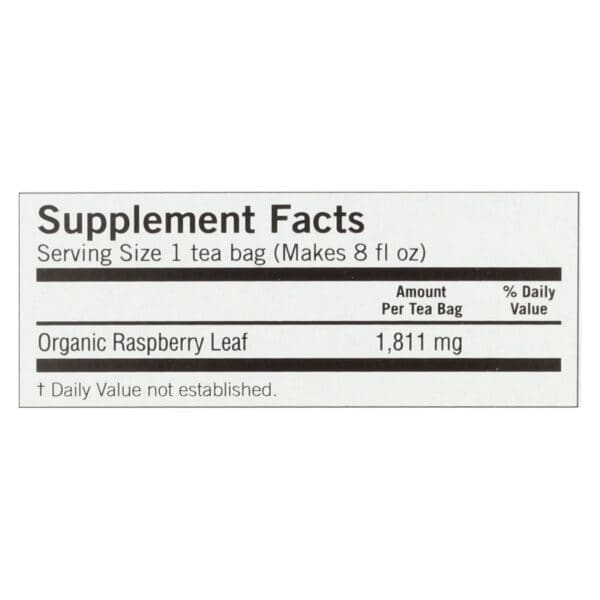 Yogi Organic Woman's Herbal Tea Raspberry Leaf - 16 Tea Bags - Case of 6 - Image 3